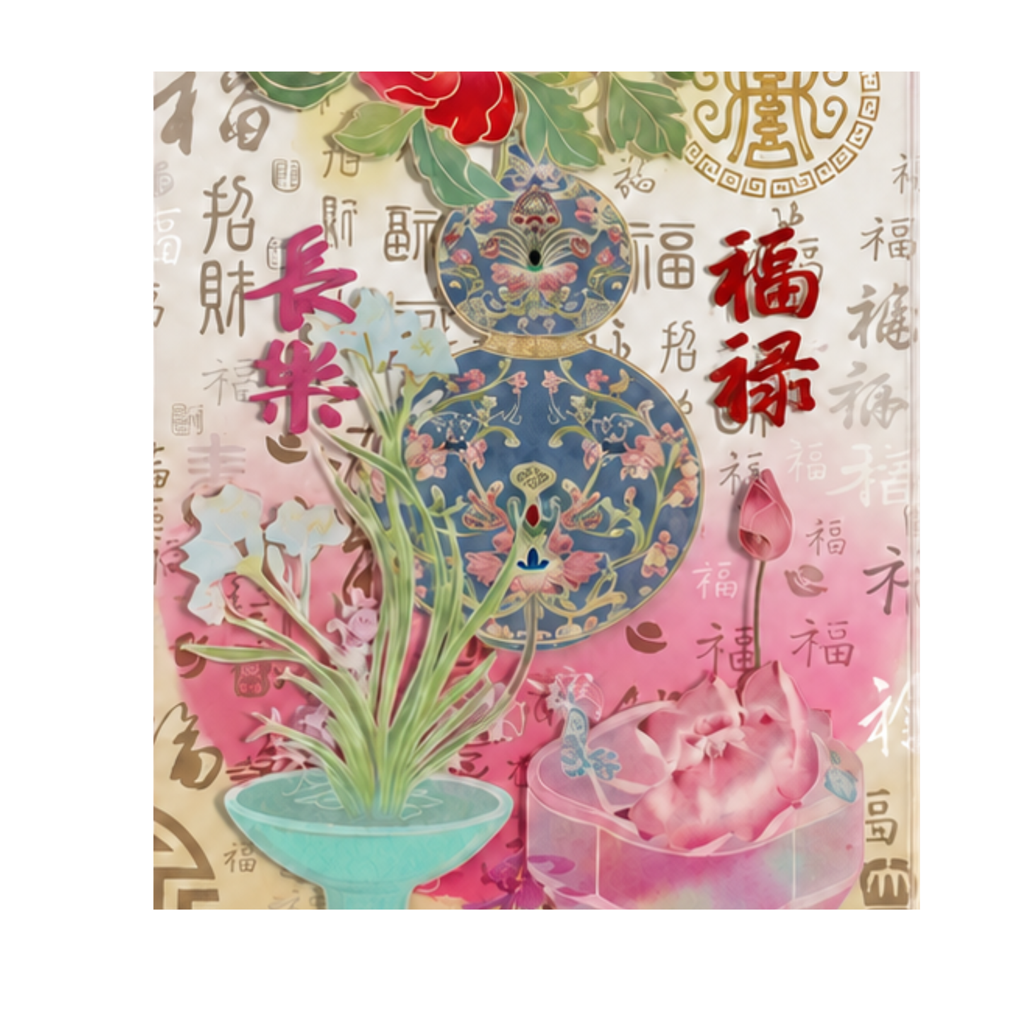 Peony Lantern Case