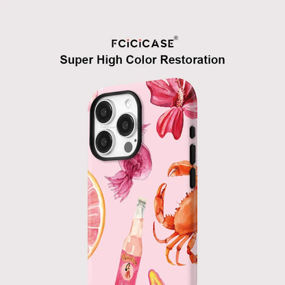 Fcicicase Luxury For Magsafe Phone Case For iPhone Air 17 16 15 Plus 14 13 12 Pro Max 11 Drink Bottle Starfish Pattern Cover