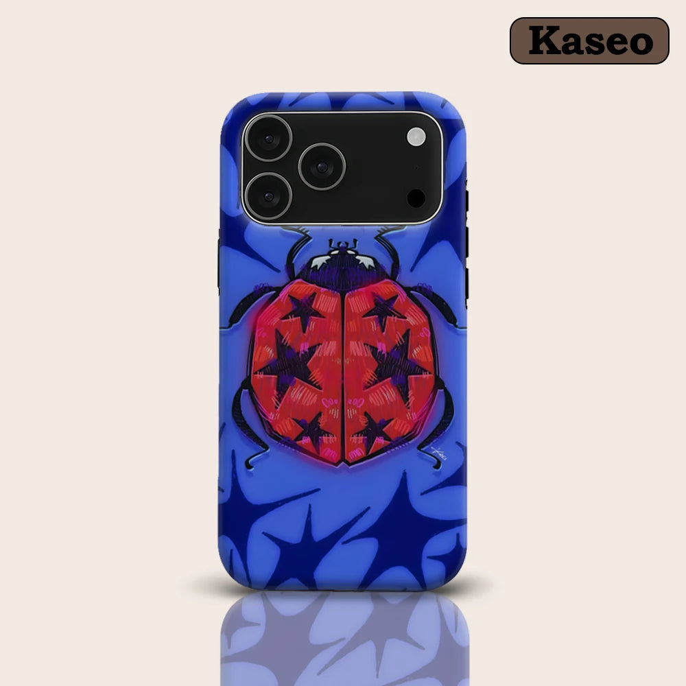 KASEO Matte Bumper for Magsafe Case for IPhone 17 16 15 14 Plus 13 Pro Max Shockproof Hard PC Star Beetle Cover