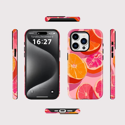 Fcicicase Fruit Orange Pattern Phone Case For iPhone 16 15 Pro Max 14 Plus 13 Pro 12 11 For Magsafe Wireless Charger Matte Cover