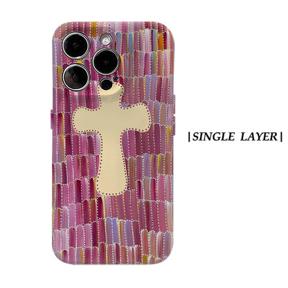 KASEO Matte Bumper for Magsafe Case for IPhone 17 16 15 14 Plus 13 Pro Max Shockproof Hard PC Pastel Cross Cover