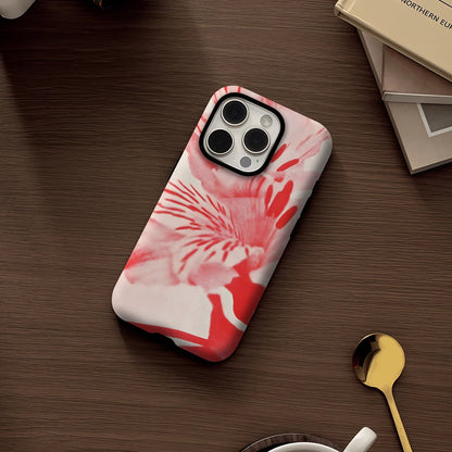KASEO Matte Bumper for Magsafe Case for IPhone 17 16 15 14 Plus 13 Pro Max Shockproof Hard PC Blush Alstroemeria Cover