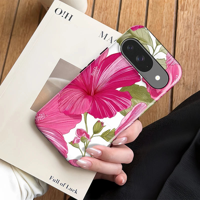 Fcicicase Luxury Shockproof Phone Case For Google Pixel 10A 10 Pro XL 8A 7A 8 9 10 Pro Flower Floral Print Anti-Drop Cover