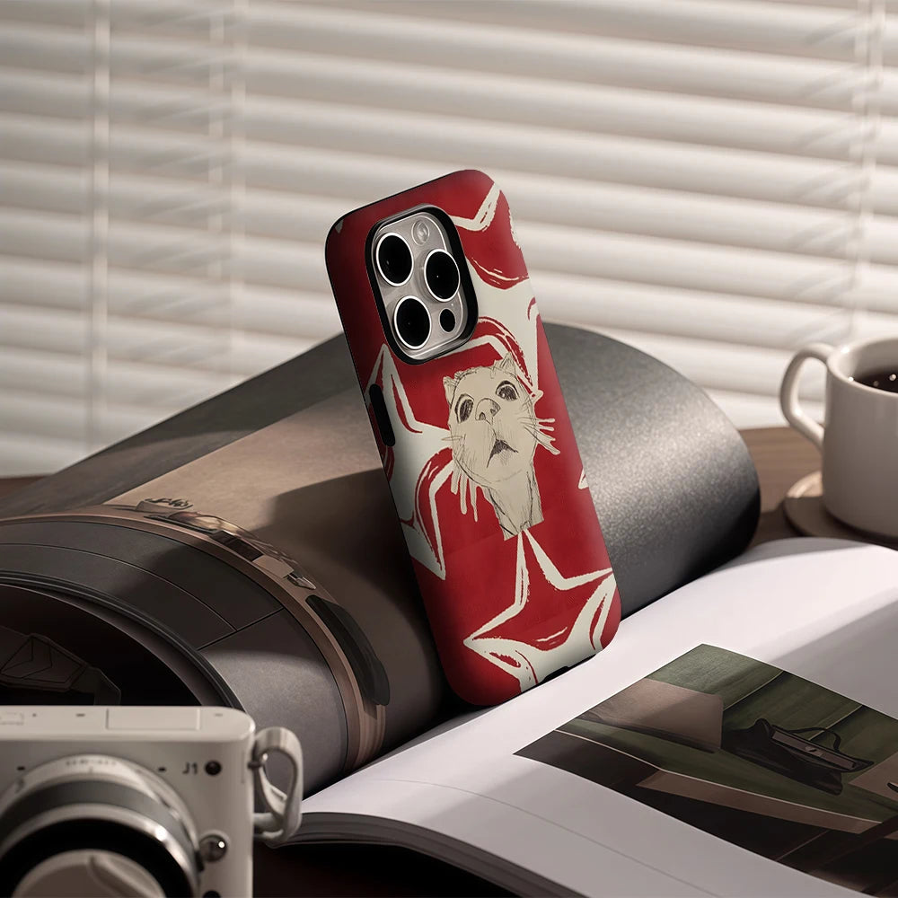 KASEO Matte Bumper for Magsafe Case for IPhone 17 16 15 14 Plus 13 Pro Max Shockproof Hard PC Star Cat S Cover