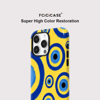 Fcicicase Magnetic For Magsafe Phone Case For iPhone 17 Air 14 13 12 11 Pro Max 16 Plus 15 Circular Dots Shockproof Matte Cover