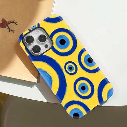 Fcicicase Magnetic For Magsafe Phone Case For iPhone 17 Air 14 13 12 11 Pro Max 16 Plus 15 Circular Dots Shockproof Matte Cover