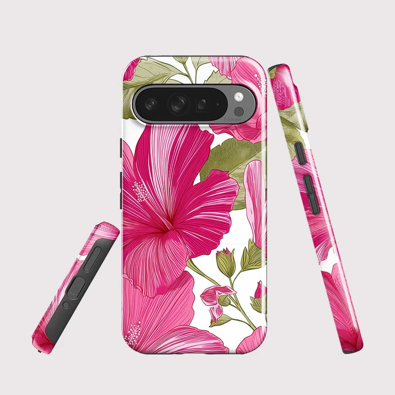 Fcicicase Luxury Shockproof Phone Case For Google Pixel 10A 10 Pro XL 8A 7A 8 9 10 Pro Flower Floral Print Anti-Drop Cover