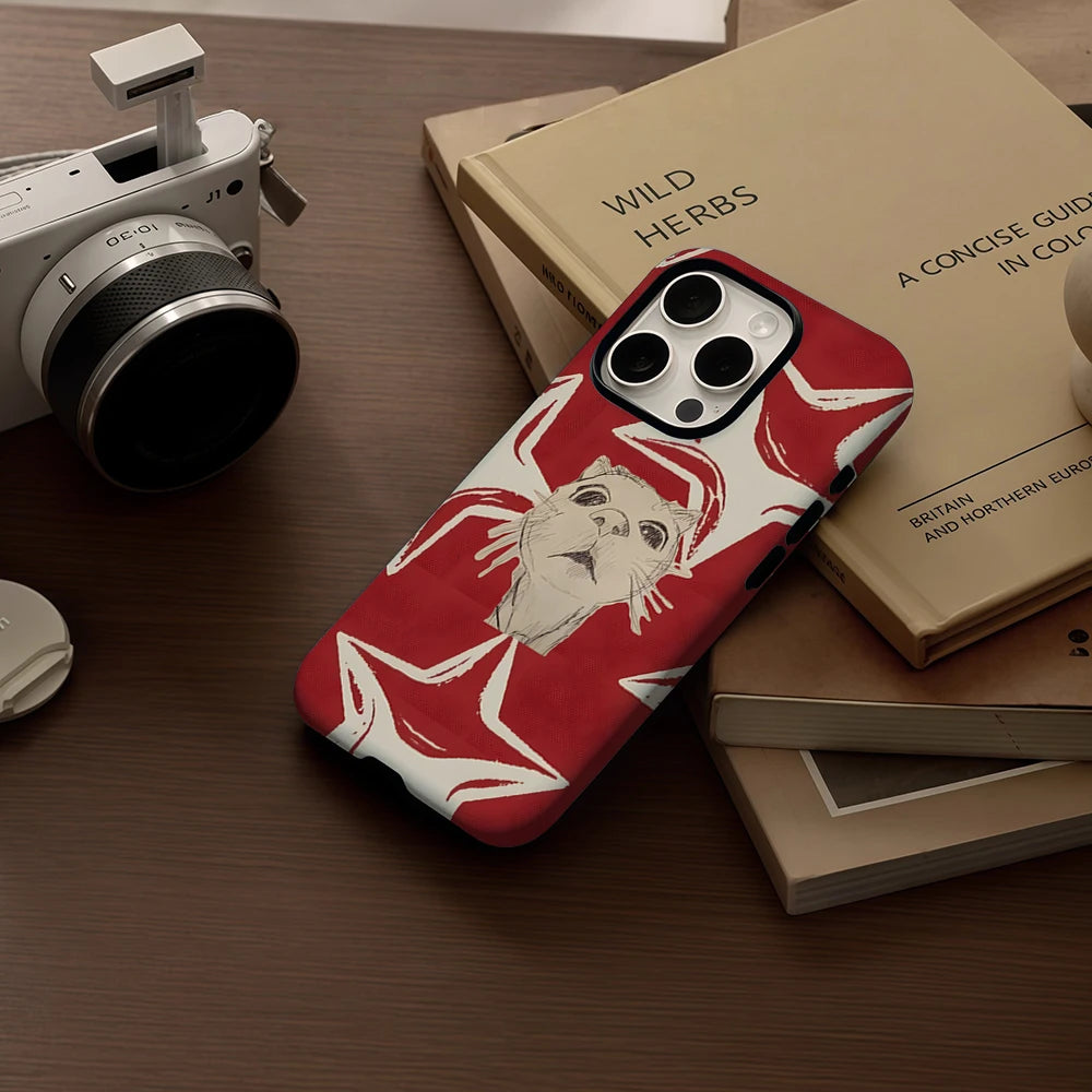 KASEO Matte Bumper for Magsafe Case for IPhone 17 16 15 14 Plus 13 Pro Max Shockproof Hard PC Star Cat S Cover