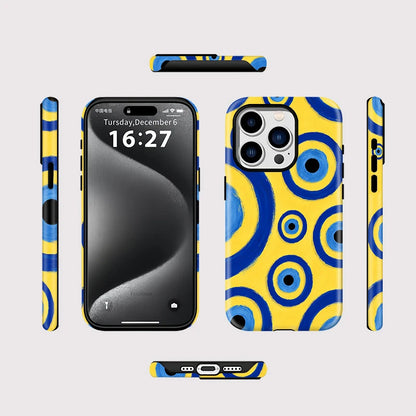 Fcicicase Magnetic For Magsafe Phone Case For iPhone 17 Air 14 13 12 11 Pro Max 16 Plus 15 Circular Dots Shockproof Matte Cover