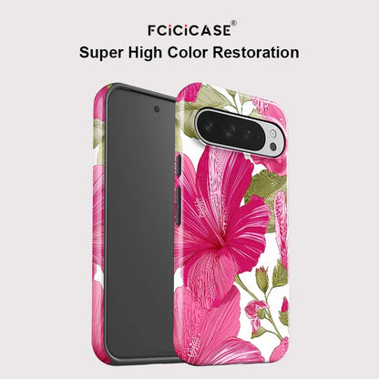 Fcicicase Luxury Shockproof Phone Case For Google Pixel 10A 10 Pro XL 8A 7A 8 9 10 Pro Flower Floral Print Anti-Drop Cover