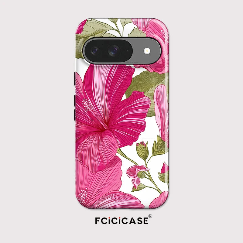 Fcicicase Luxury Shockproof Phone Case For Google Pixel 10A 10 Pro XL 8A 7A 8 9 10 Pro Flower Floral Print Anti-Drop Cover