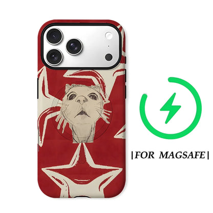 KASEO Matte Bumper for Magsafe Case for IPhone 17 16 15 14 Plus 13 Pro Max Shockproof Hard PC Star Cat S Cover