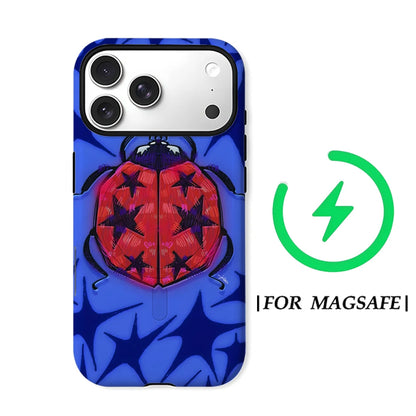 KASEO Matte Bumper for Magsafe Case for IPhone 17 16 15 14 Plus 13 Pro Max Shockproof Hard PC Star Beetle Cover