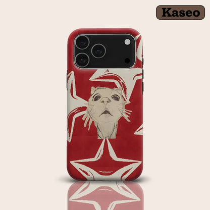 KASEO Matte Bumper for Magsafe Case for IPhone 17 16 15 14 Plus 13 Pro Max Shockproof Hard PC Star Cat S Cover