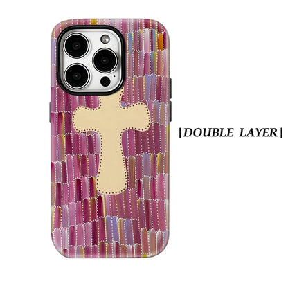 KASEO Matte Bumper for Magsafe Case for IPhone 17 16 15 14 Plus 13 Pro Max Shockproof Hard PC Pastel Cross Cover
