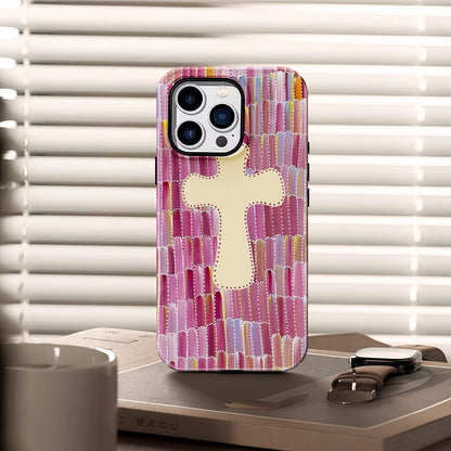 KASEO Matte Bumper for Magsafe Case for IPhone 17 16 15 14 Plus 13 Pro Max Shockproof Hard PC Pastel Cross Cover